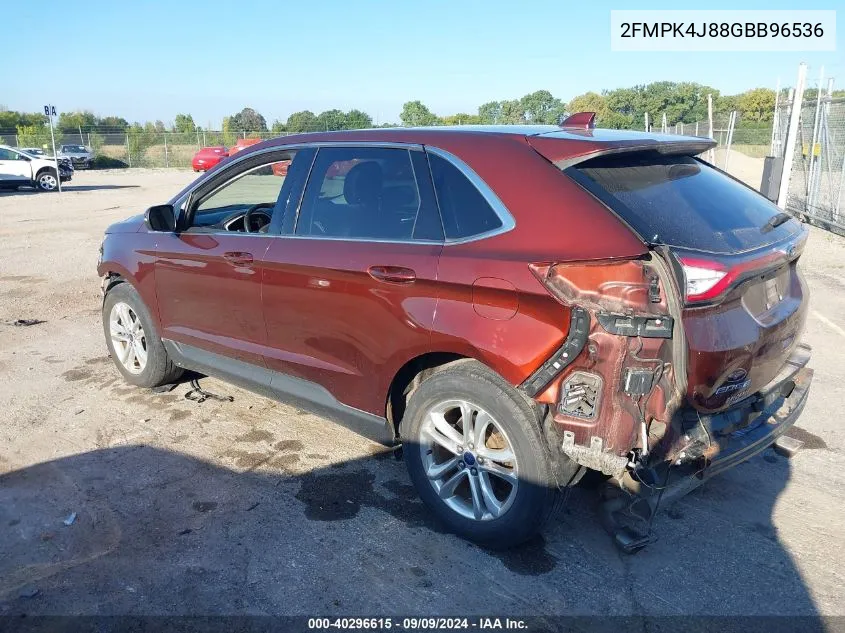 2016 Ford Edge Sel VIN: 2FMPK4J88GBB96536 Lot: 40296615