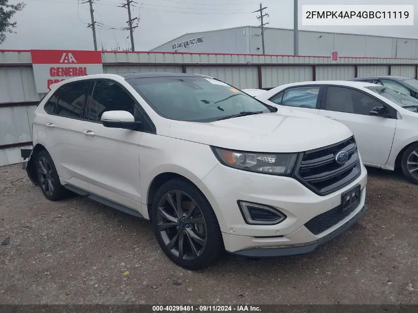 2FMPK4AP4GBC11119 2016 Ford Edge Sport