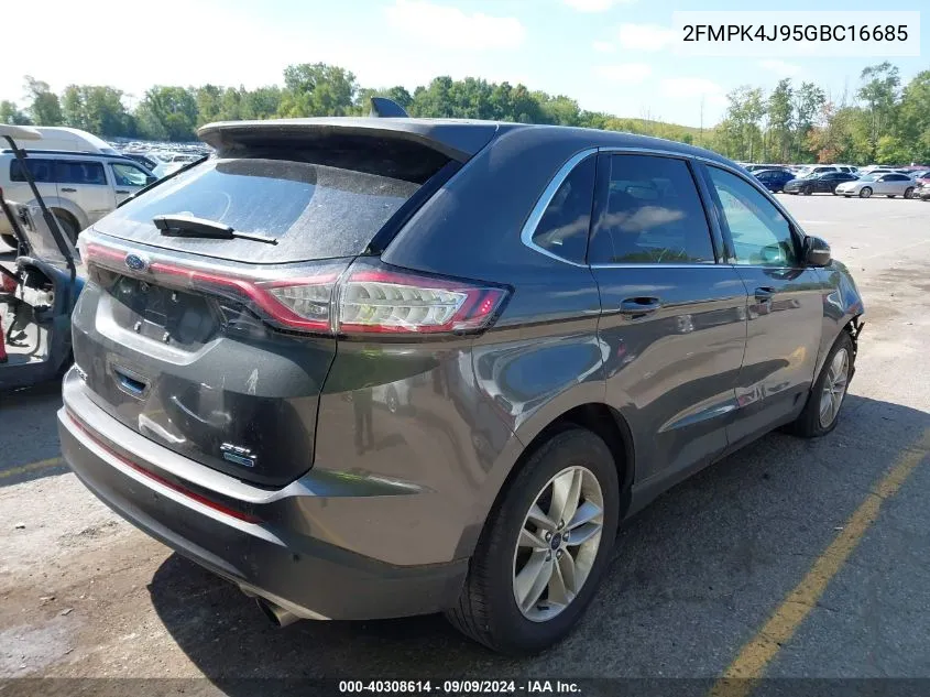 2016 Ford Edge Sel VIN: 2FMPK4J95GBC16685 Lot: 40308614