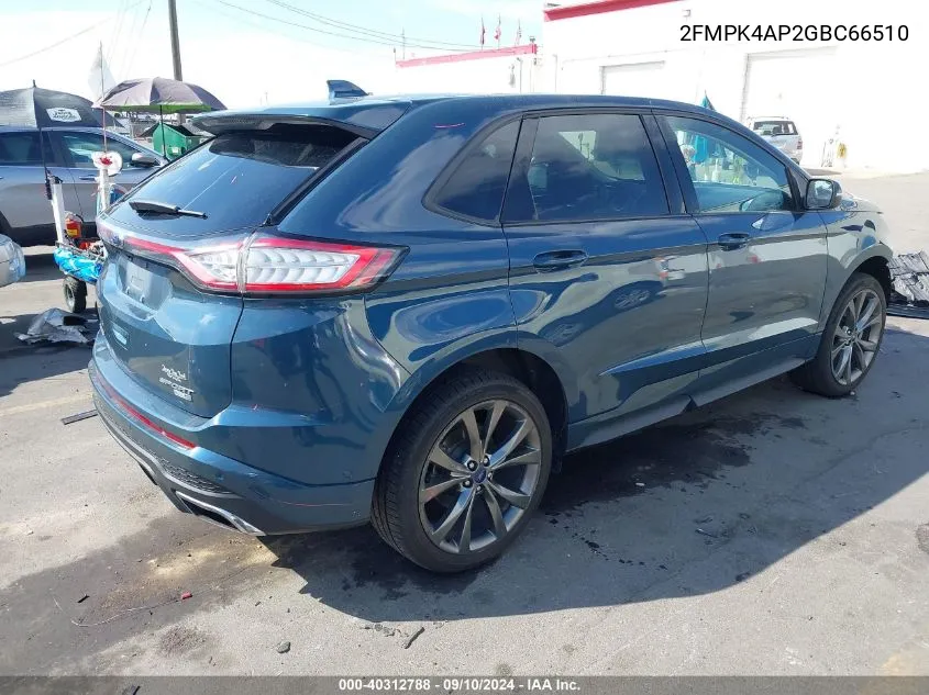 2FMPK4AP2GBC66510 2016 Ford Edge Sport