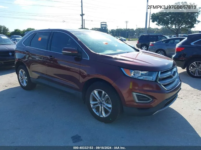 2016 Ford Edge Sel VIN: 2FMPK3J97GBB57813 Lot: 40332153