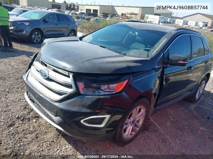 2016 Ford Edge Sel VIN: 2FMPK4J96GBB57744 Lot: 40336053