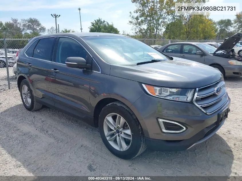 2016 Ford Edge Sel VIN: 2FMPK3J98GBC21731 Lot: 40343315