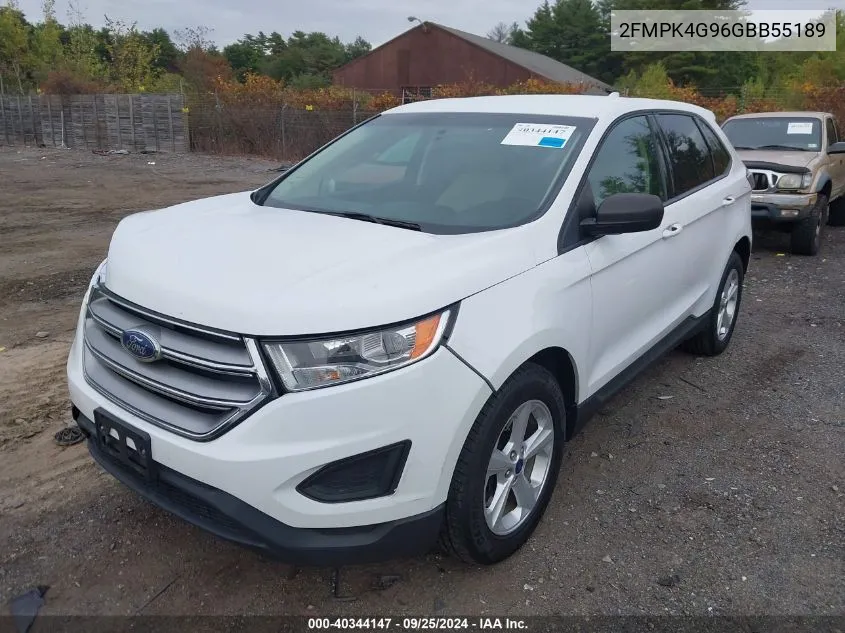 2016 Ford Edge Se VIN: 2FMPK4G96GBB55189 Lot: 40344147