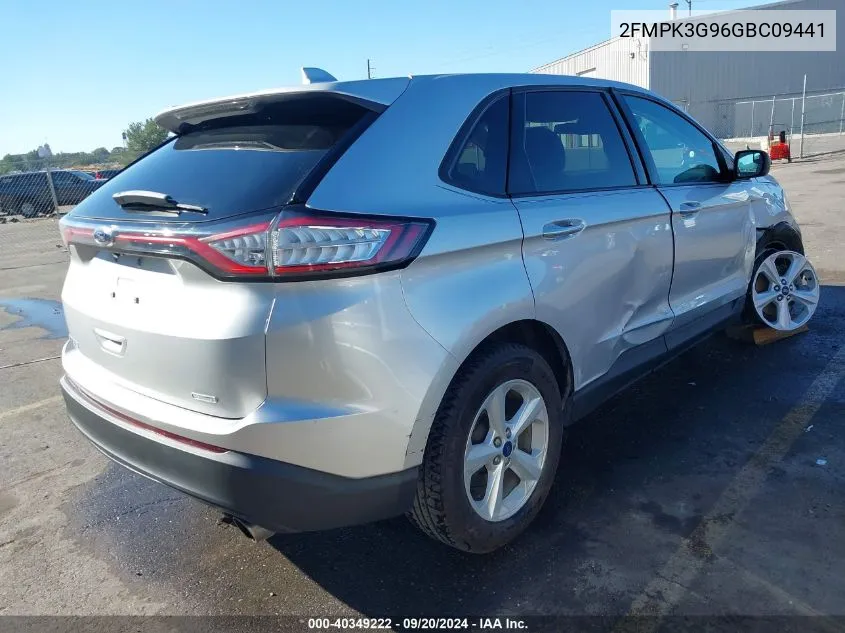 2016 Ford Edge Se VIN: 2FMPK3G96GBC09441 Lot: 40349222