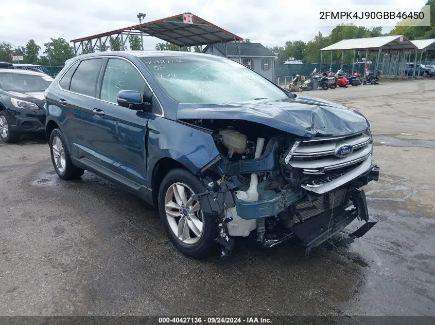 2016 Ford Edge Sel VIN: 2FMPK4J90GBB46450 Lot: 40427136