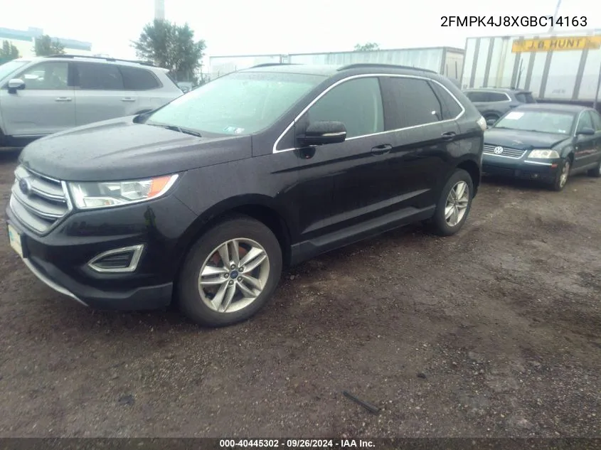 2016 Ford Edge Sel VIN: 2FMPK4J8XGBC14163 Lot: 40445302