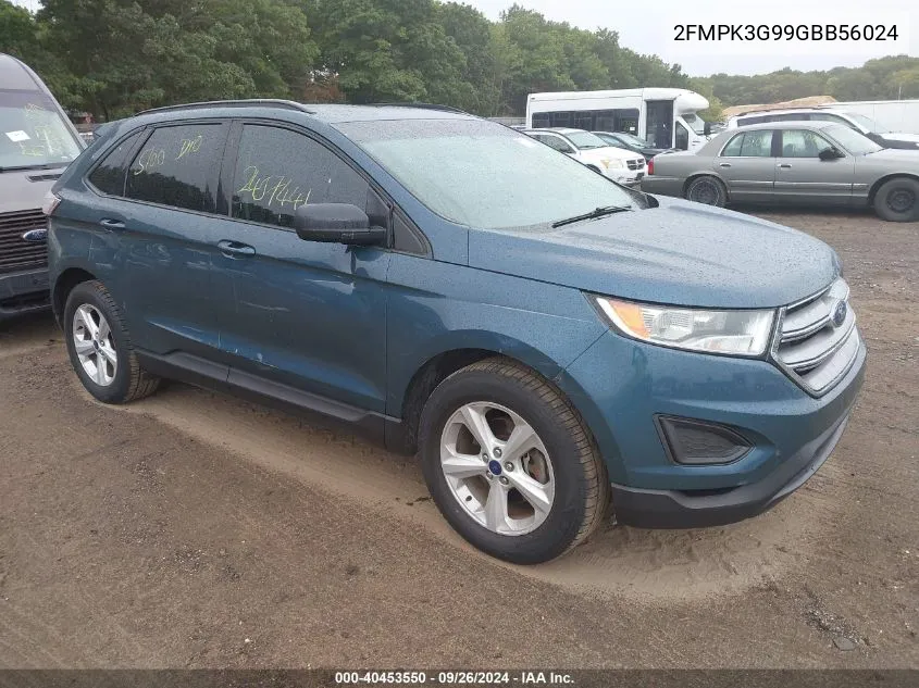 2016 Ford Edge Se VIN: 2FMPK3G99GBB56024 Lot: 40453550