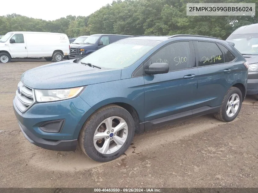 2016 Ford Edge Se VIN: 2FMPK3G99GBB56024 Lot: 40453550