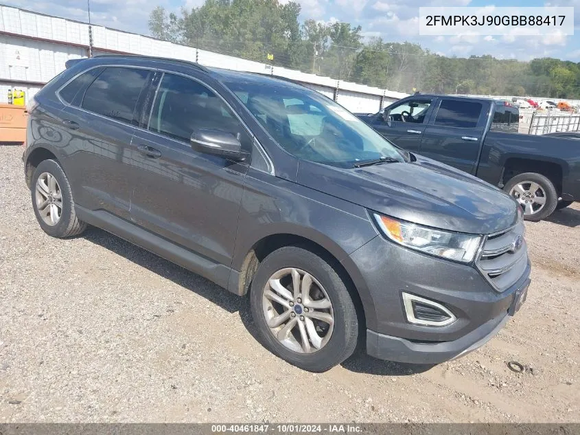 2016 Ford Edge Sel VIN: 2FMPK3J90GBB88417 Lot: 40461847