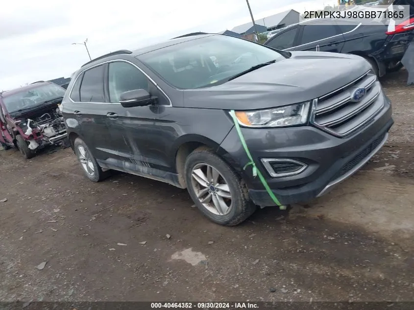 2016 Ford Edge Sel VIN: 2FMPK3J98GBB71865 Lot: 40464352