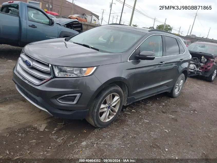 2016 Ford Edge Sel VIN: 2FMPK3J98GBB71865 Lot: 40464352