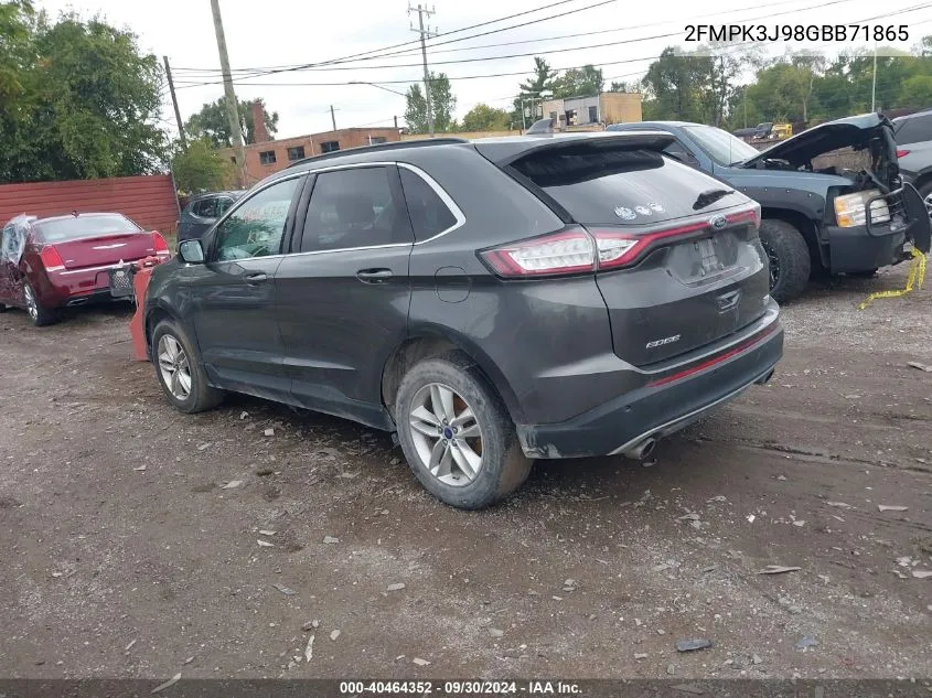 2016 Ford Edge Sel VIN: 2FMPK3J98GBB71865 Lot: 40464352