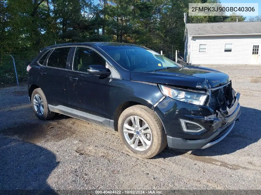 2016 Ford Edge Sel VIN: 2FMPK3J90GBC40306 Lot: 40484322