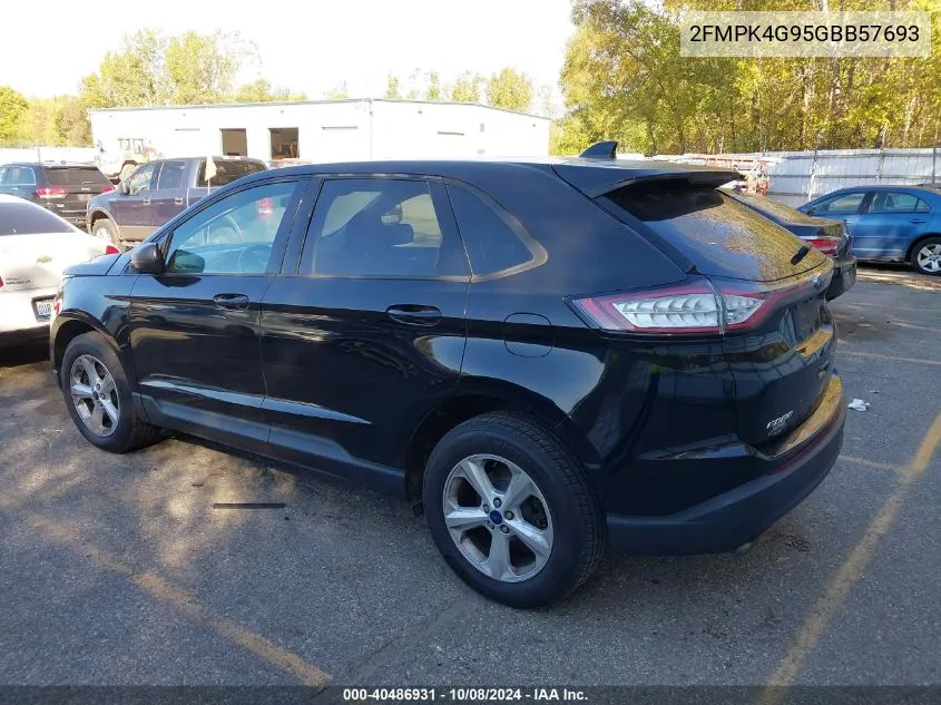 2016 Ford Edge Se VIN: 2FMPK4G95GBB57693 Lot: 40486931