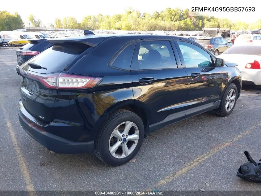 2016 Ford Edge Se VIN: 2FMPK4G95GBB57693 Lot: 40486931