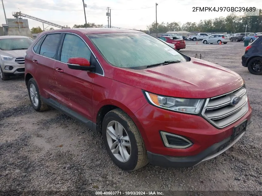 2016 Ford Edge Sel VIN: 2FMPK4J97GBC39689 Lot: 40503771