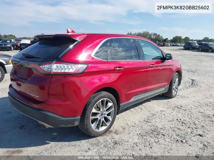 2FMPK3K82GBB25602 2016 Ford Edge Titanium