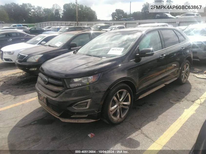 2016 Ford Edge Sport VIN: 2FMPK4AP6GBC63867 Lot: 40513684