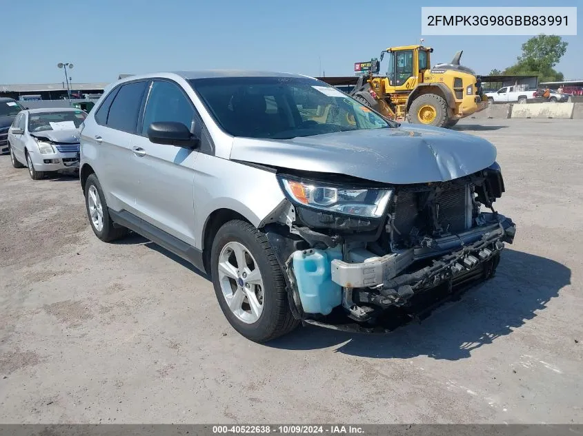 2016 Ford Edge Se VIN: 2FMPK3G98GBB83991 Lot: 40522638