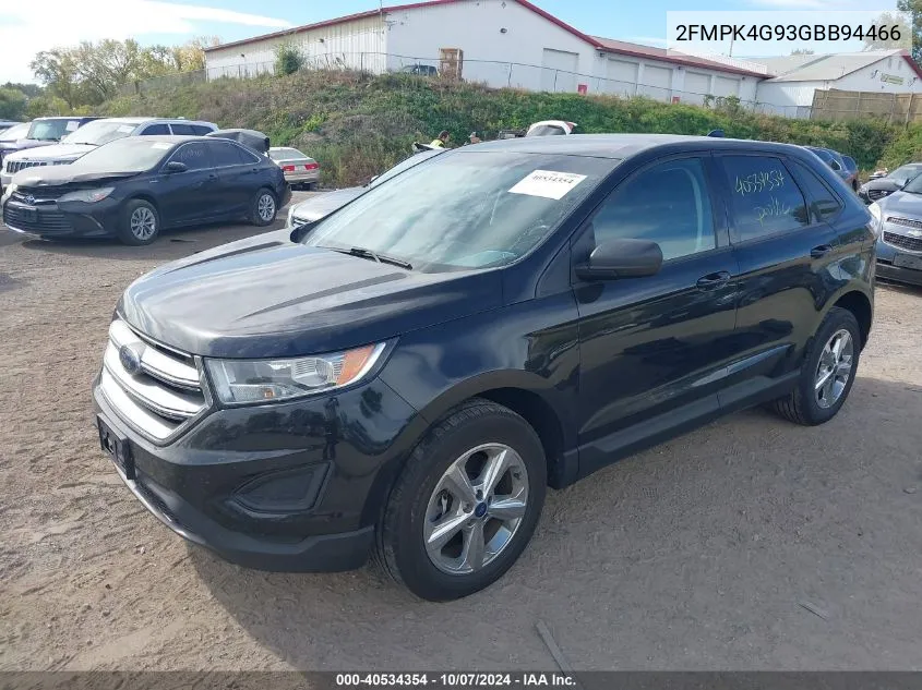 2016 Ford Edge Se VIN: 2FMPK4G93GBB94466 Lot: 40534354