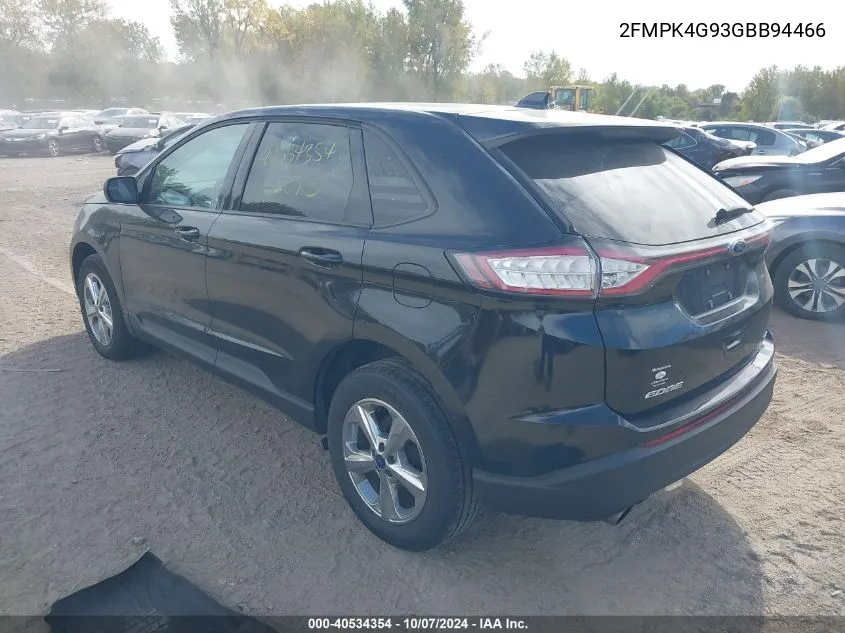 2016 Ford Edge Se VIN: 2FMPK4G93GBB94466 Lot: 40534354