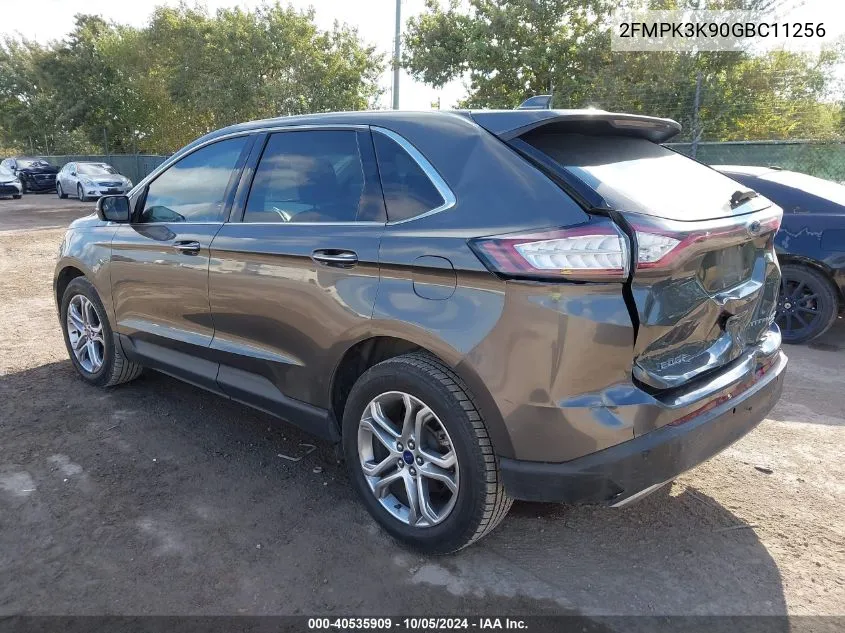 2016 Ford Edge Titanium VIN: 2FMPK3K90GBC11256 Lot: 40535909