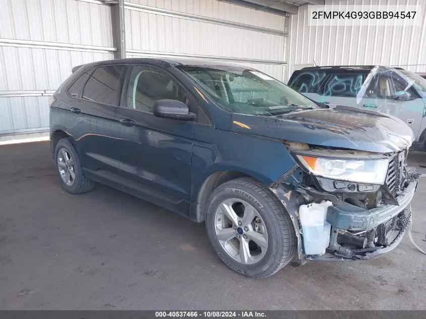 2016 Ford Edge Se VIN: 2FMPK4G93GBB94547 Lot: 40537466