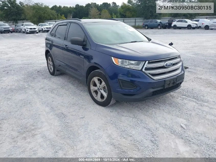 2016 Ford Edge Se VIN: 2FMPK3G95GBC30135 Lot: 40562669