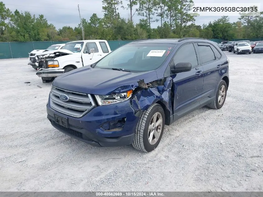 2016 Ford Edge Se VIN: 2FMPK3G95GBC30135 Lot: 40562669