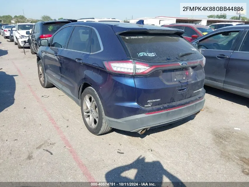 2FMPK4K88GBB44886 2016 Ford Edge Titanium