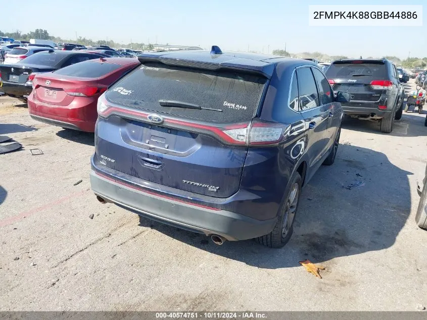 2FMPK4K88GBB44886 2016 Ford Edge Titanium