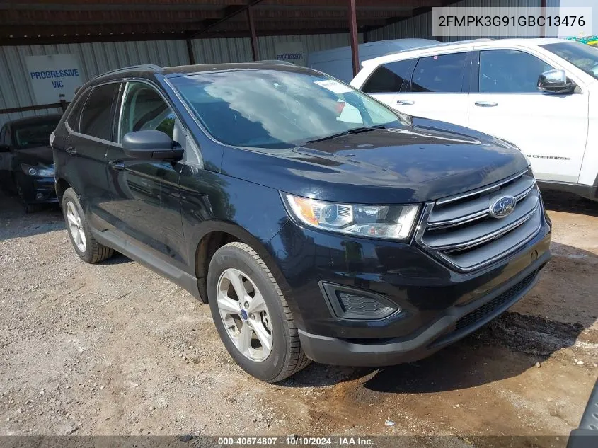 2016 Ford Edge Se VIN: 2FMPK3G91GBC13476 Lot: 40574807