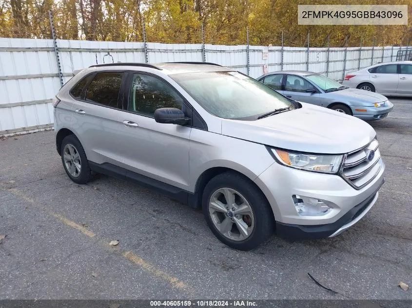 2016 Ford Edge Se VIN: 2FMPK4G95GBB43096 Lot: 40605159