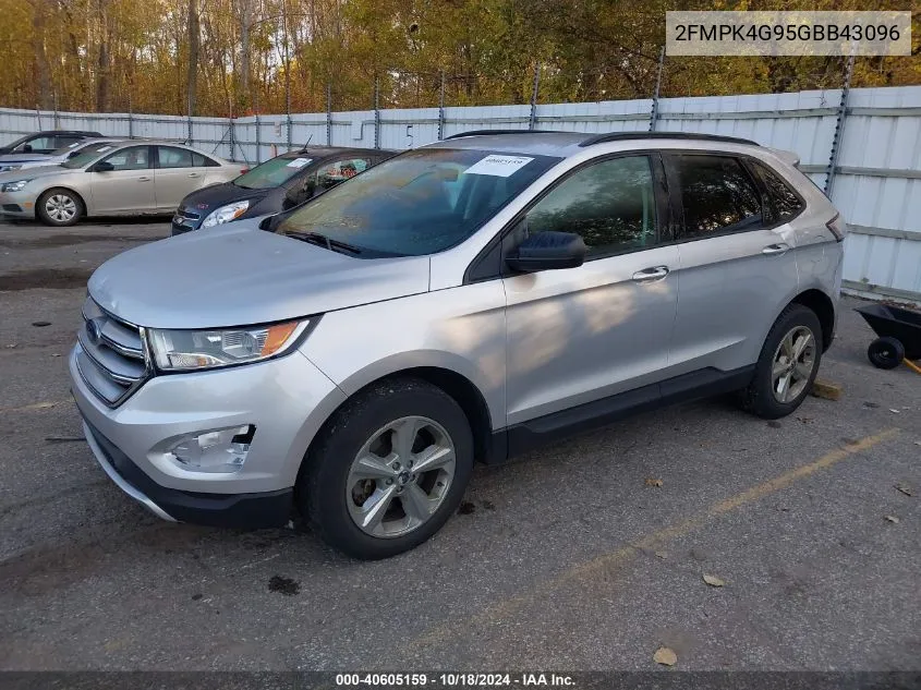 2016 Ford Edge Se VIN: 2FMPK4G95GBB43096 Lot: 40605159