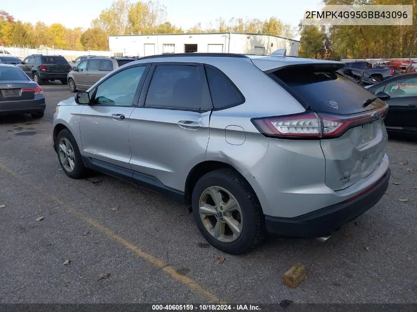 2016 Ford Edge Se VIN: 2FMPK4G95GBB43096 Lot: 40605159