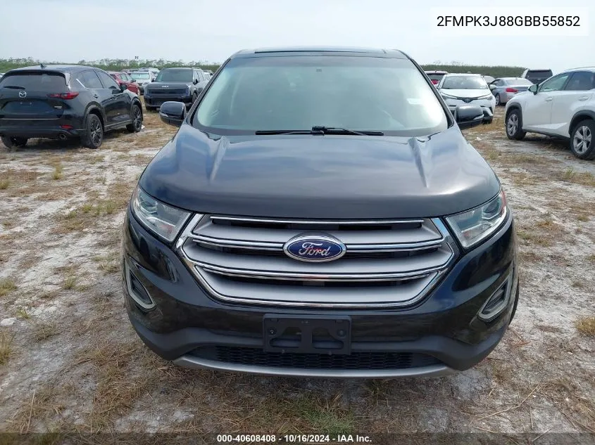 2016 Ford Edge Sel VIN: 2FMPK3J88GBB55852 Lot: 40608408