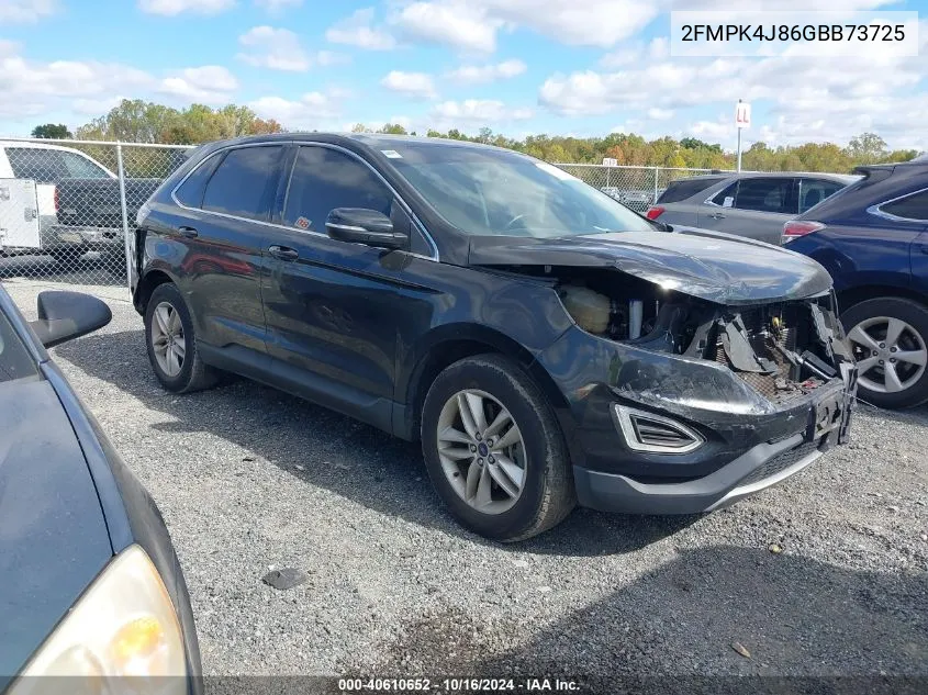 2016 Ford Edge Sel VIN: 2FMPK4J86GBB73725 Lot: 40610652