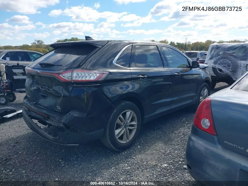 2016 Ford Edge Sel VIN: 2FMPK4J86GBB73725 Lot: 40610652