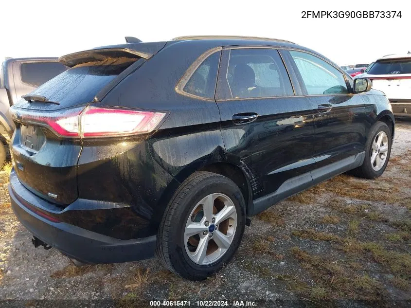 2016 Ford Edge Se VIN: 2FMPK3G90GBB73374 Lot: 40615471