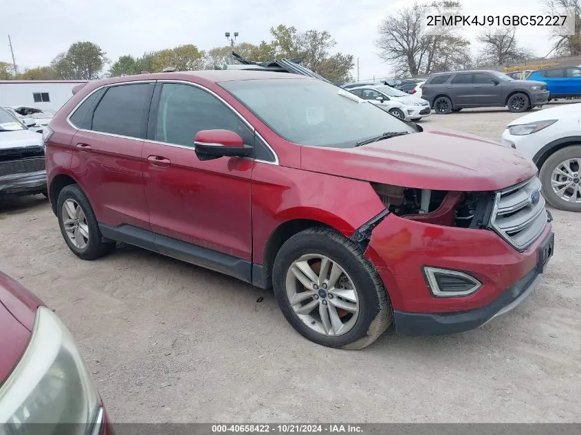 2016 Ford Edge Sel VIN: 2FMPK4J91GBC52227 Lot: 40658422