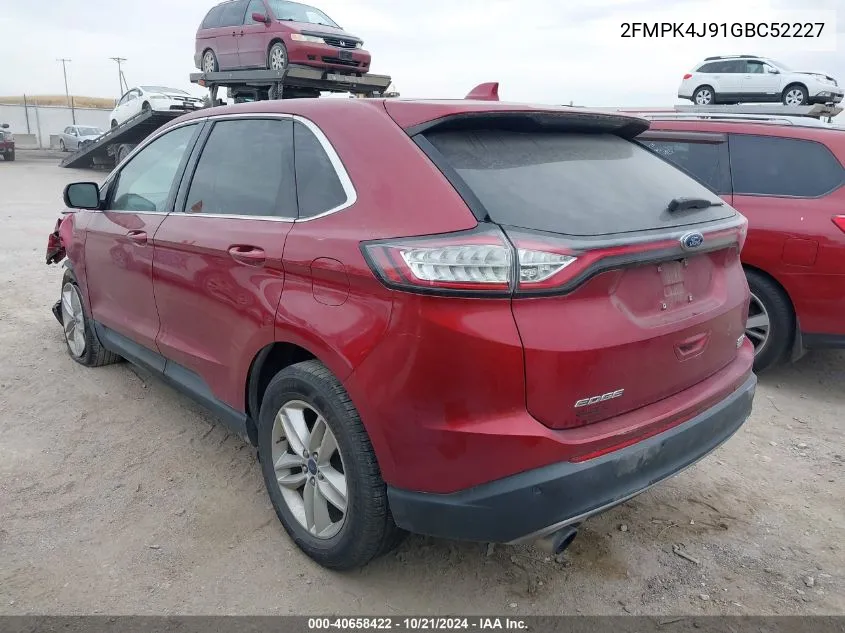 2016 Ford Edge Sel VIN: 2FMPK4J91GBC52227 Lot: 40658422