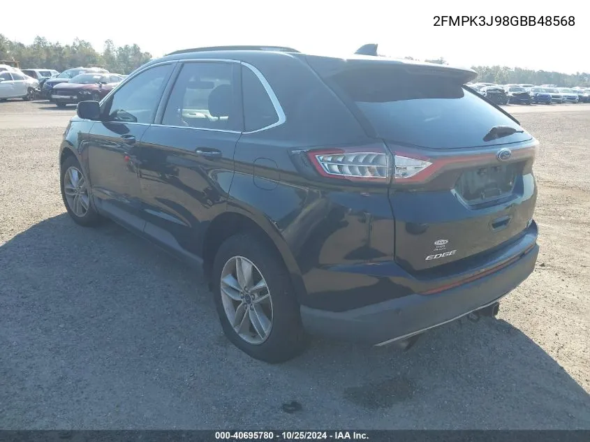 2016 Ford Edge Sel VIN: 2FMPK3J98GBB48568 Lot: 40695780