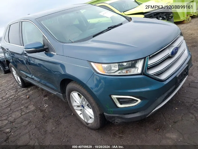 2016 Ford Edge Sel VIN: 2FMPK3J92GBB99161 Lot: 40709529