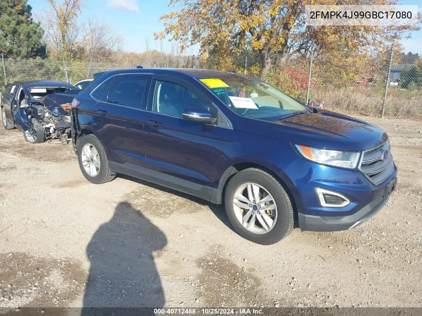 2016 Ford Edge Sel VIN: 2FMPK4J99GBC17080 Lot: 40712488