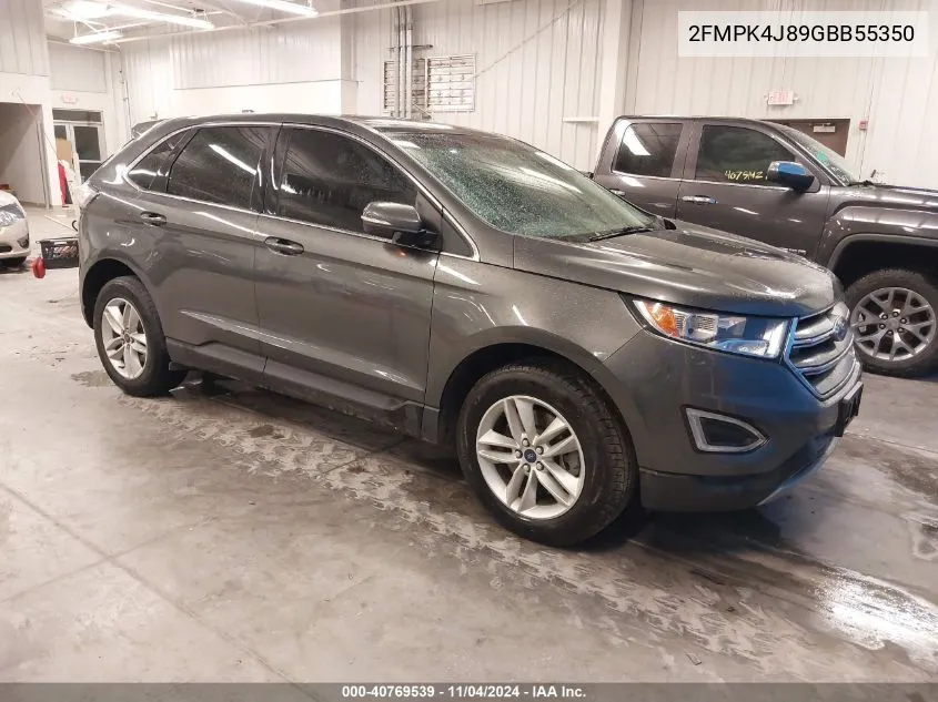 2016 Ford Edge Sel VIN: 2FMPK4J89GBB55350 Lot: 40769539