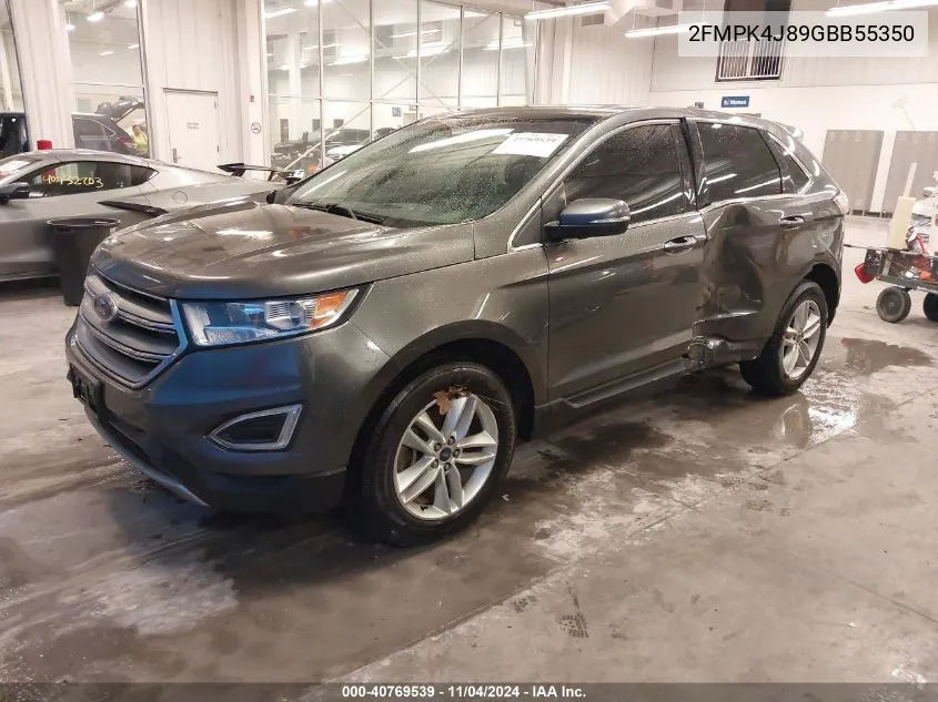 2016 Ford Edge Sel VIN: 2FMPK4J89GBB55350 Lot: 40769539