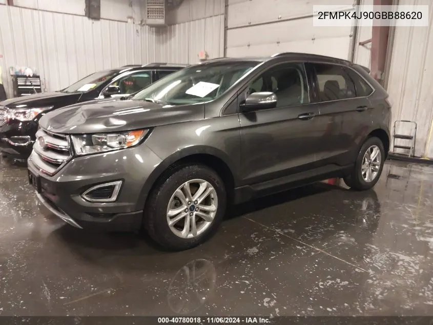 2016 Ford Edge Sel VIN: 2FMPK4J90GBB88620 Lot: 40780018