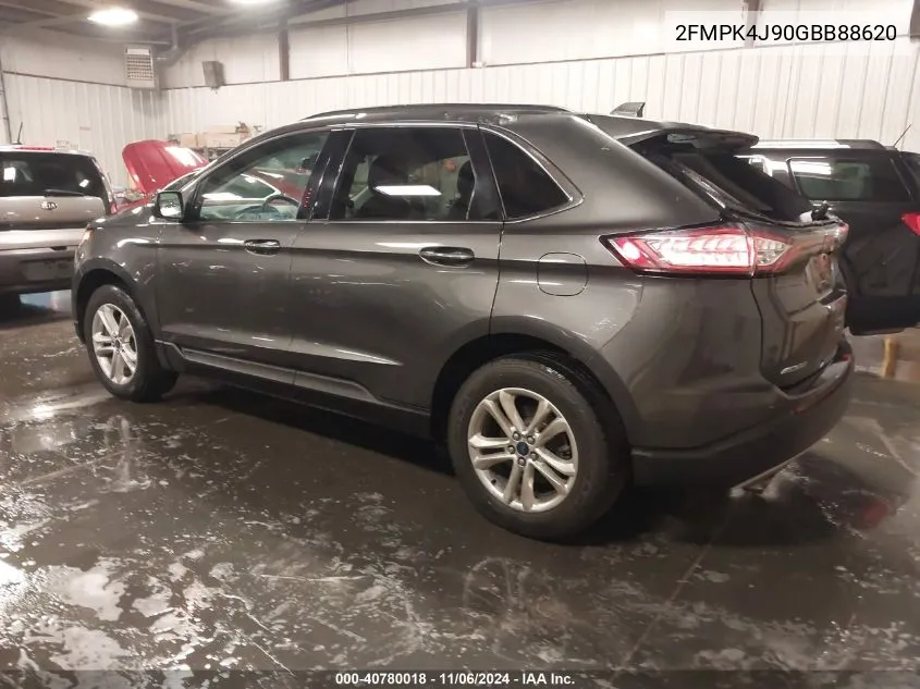 2016 Ford Edge Sel VIN: 2FMPK4J90GBB88620 Lot: 40780018