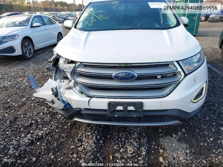 2016 Ford Edge Sel VIN: 2FMPK4J94GBB69956 Lot: 40821284